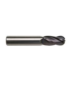 1/8 CARBIDE BALL NOSE ENDMILL4 FLT TIALN COATED