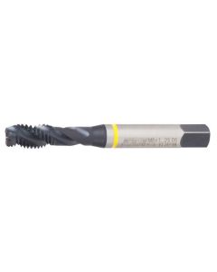 7/16"-20 UNF Yellow Ring HSSE-V3 Spiral Flute Tap